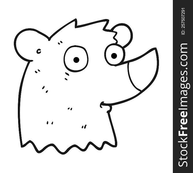 Black And White Cartoon Bear