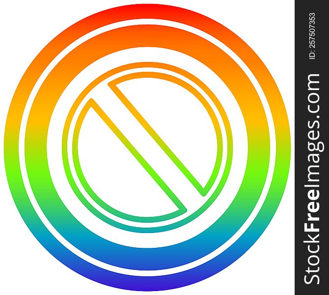 Generic Stop Circular In Rainbow Spectrum