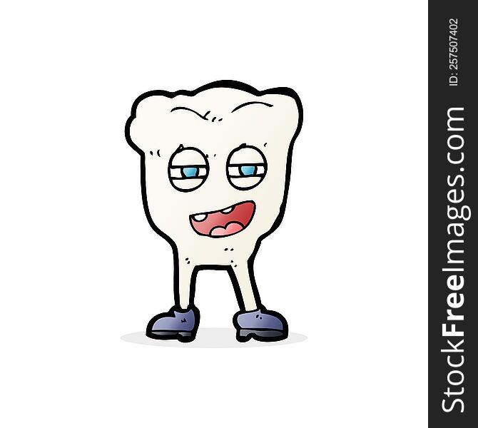 cartoon funny tooth character