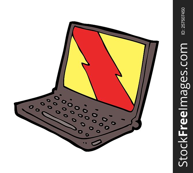 cartoon laptop computer