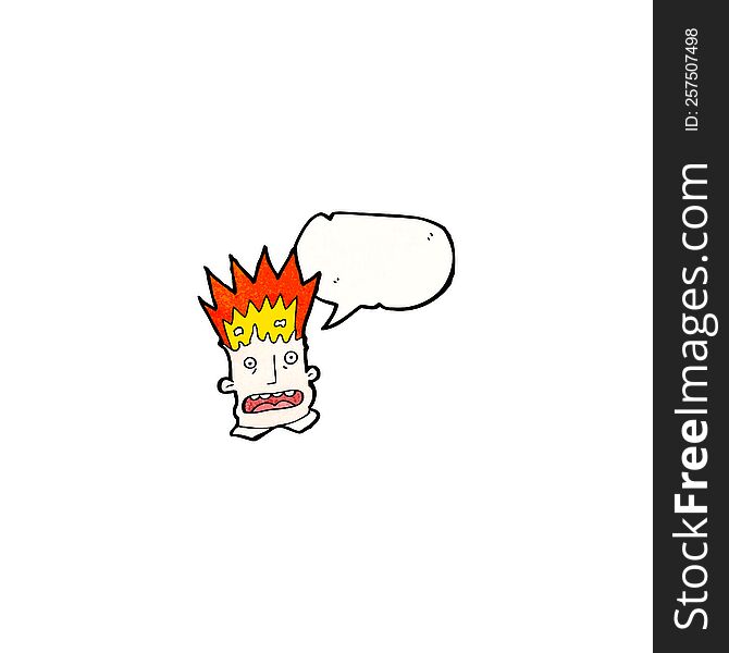 cartoon man with exploding head