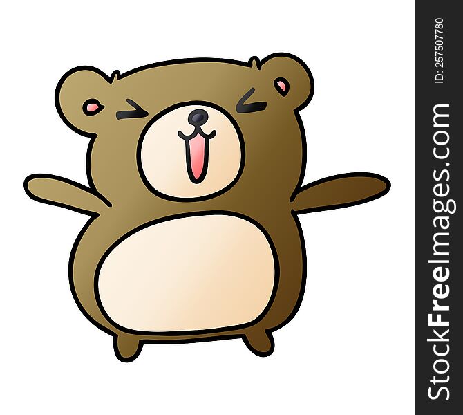 gradient cartoon kawaii cute teddy bear