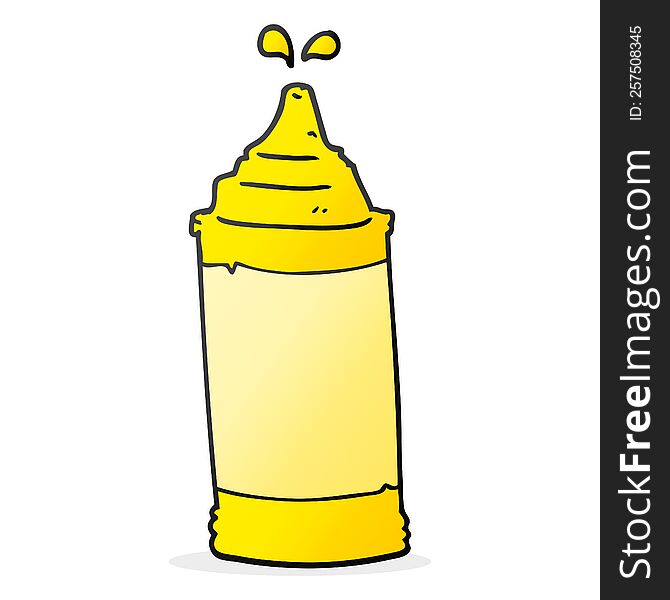 Cartoon Mustard Bottle