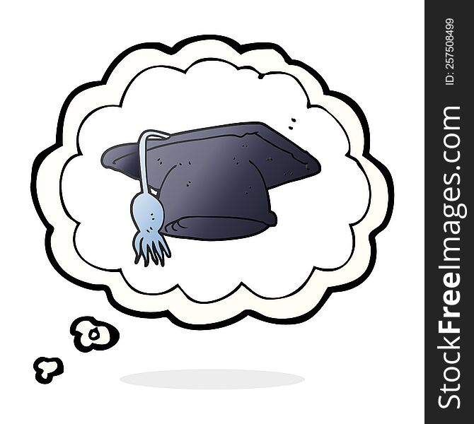 Thought Bubble Cartoon Graduation Cap