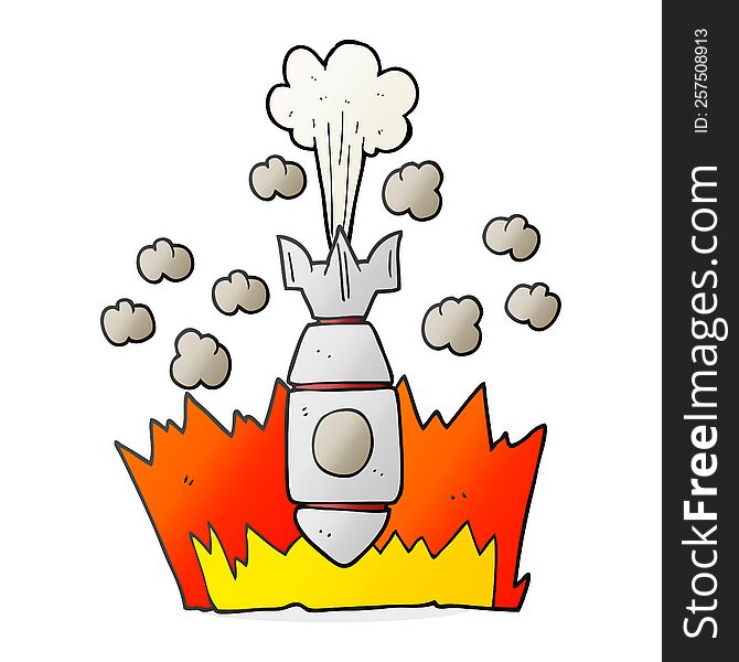 cartoon falling bomb