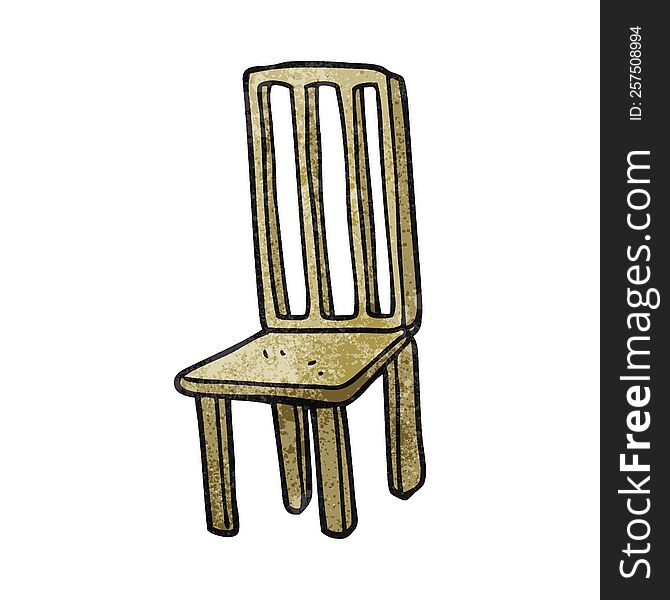 freehand textured cartoon chair