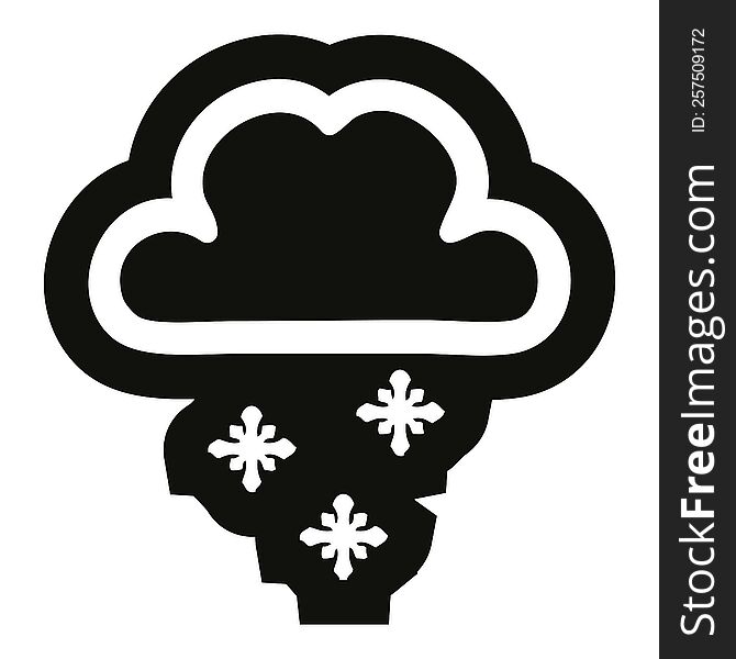 snow cloud icon symbol