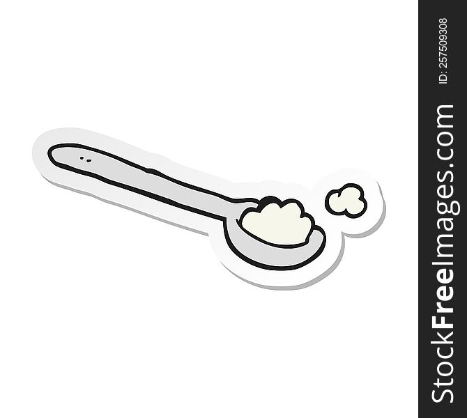 Sticker Of A Cartoon Teaspoon Of Salt