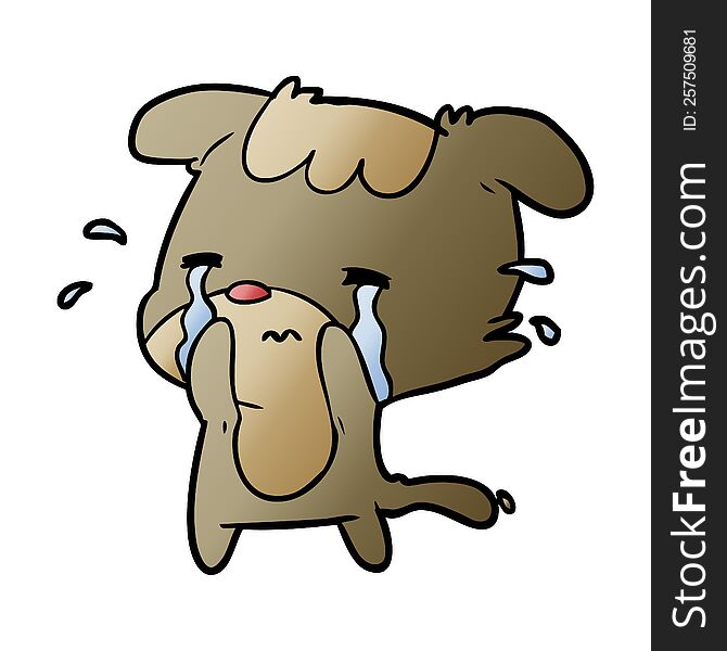 cartoon sad dog crying. cartoon sad dog crying