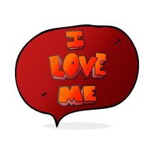 I Love Me Speech Bubble Cartoon Symbol Stock Photography I Love Me Speech Bubble Cartoon Symbol Stock Photography