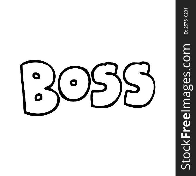 cartoon word boss