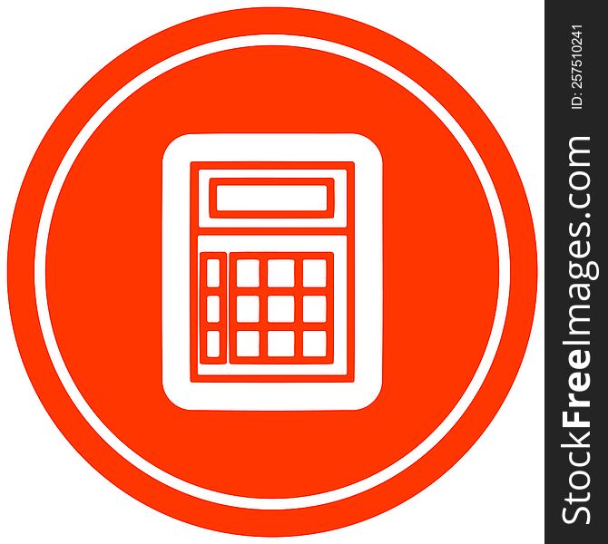 Math Calculator Circular Icon