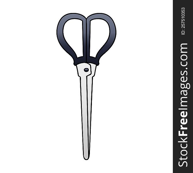 Quirky Gradient Shaded Cartoon Scissors