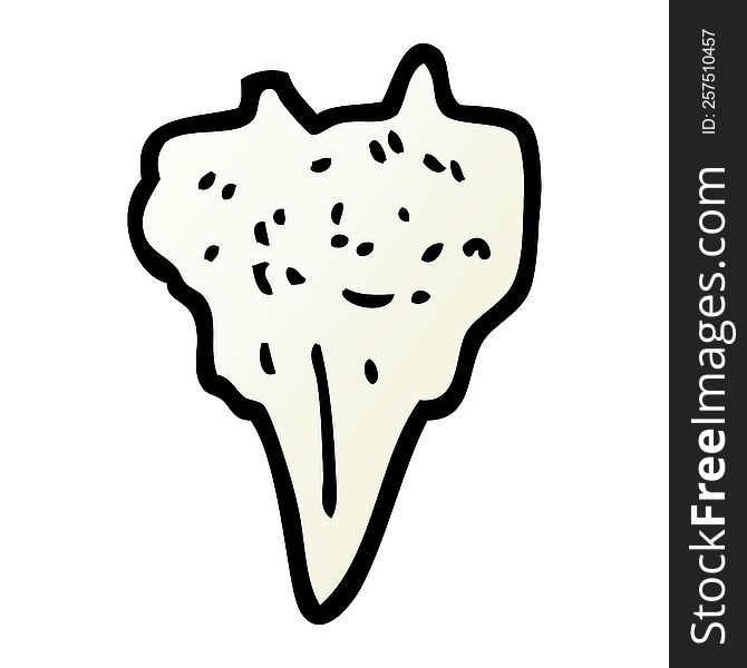 vector gradient illustration cartoon dog tooth