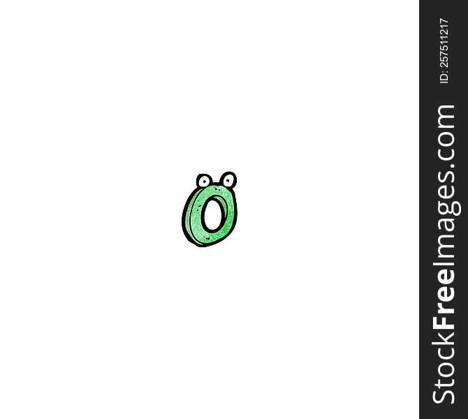 cartoon letter o with eyes