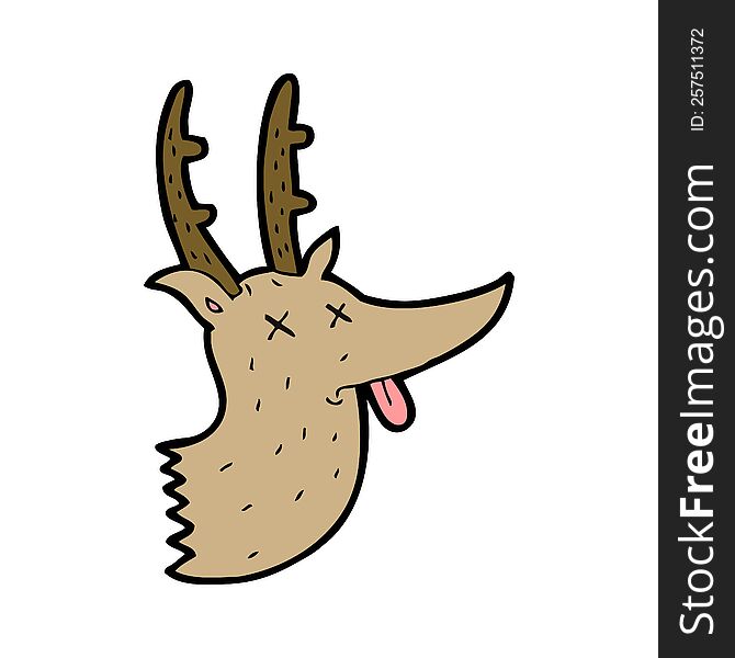cartoon deer head