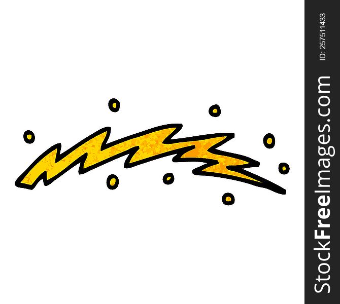 grunge textured illustration cartoon lightning bolt