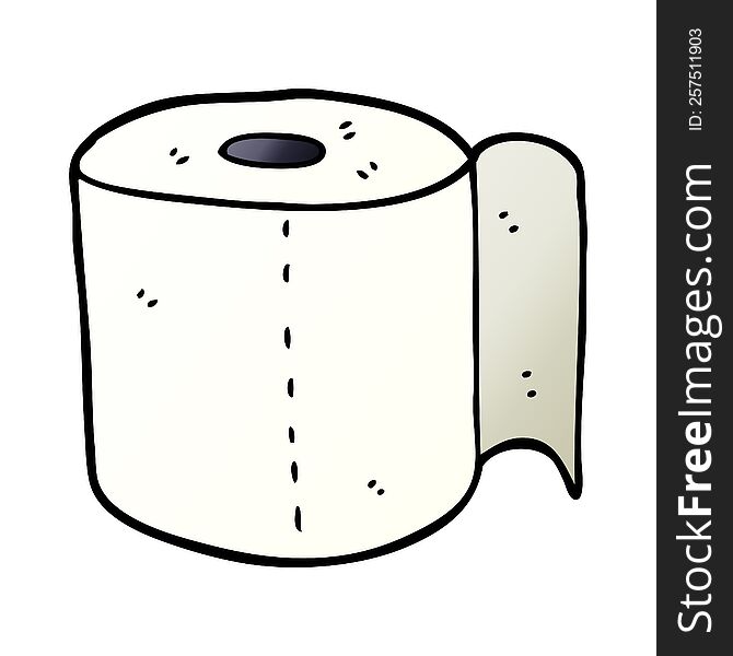 cartoon doodle toilet roll