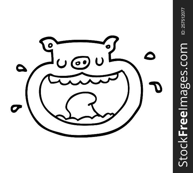 cartoon obnoxious pig