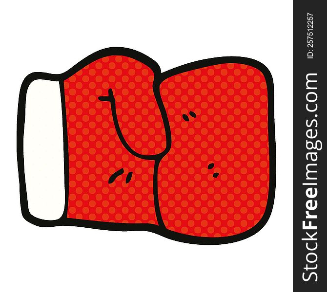 comic book style cartoon boxing glove