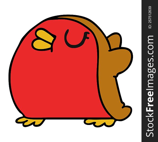 Cartoon Cute Kawaii Red Robin