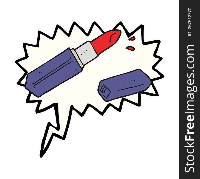 Speech Bubble Cartoon Lipstick