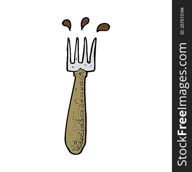 Cartoon Fork