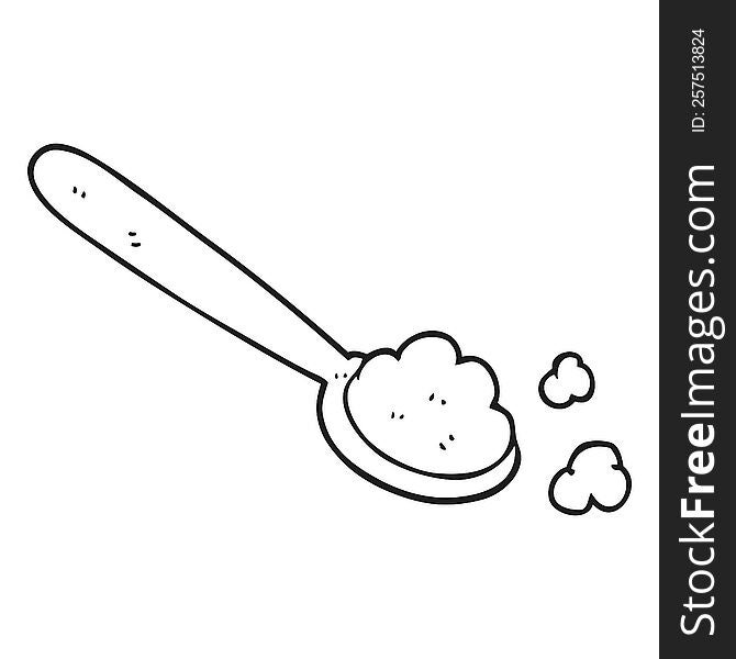 Black And White Cartoon Spoonful