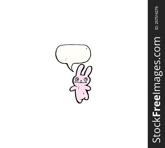 cartoon bunny with speech bubble