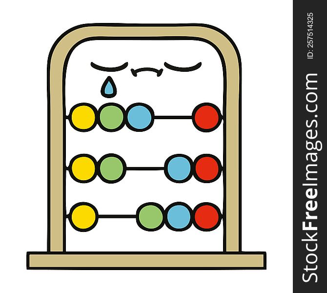 cute cartoon of a abacus. cute cartoon of a abacus