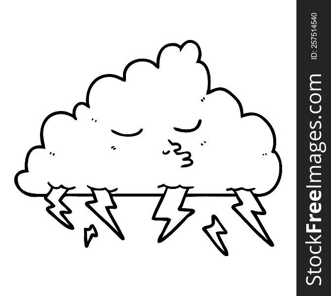 cartoon storm cloud. cartoon storm cloud