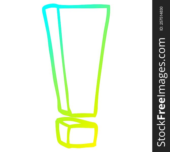 Cold Gradient Line Drawing Cartoon Exclamation