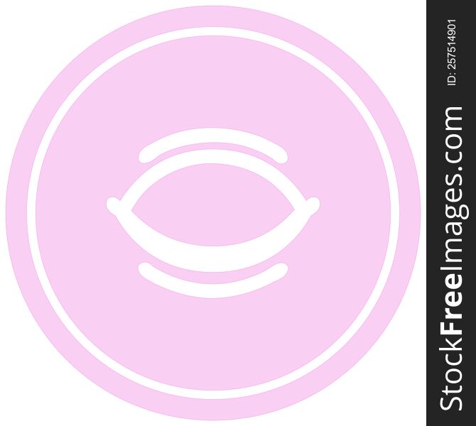 closed eye circular icon symbol