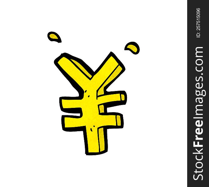 cartoon yen symbol