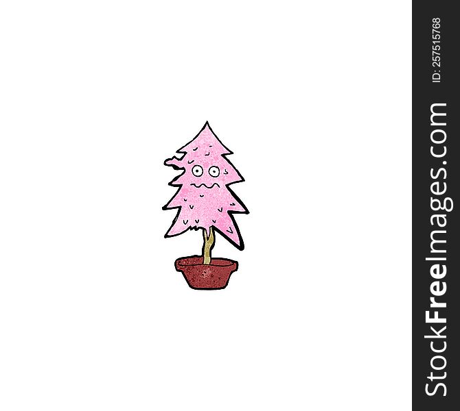 Cartoon Pink Christmas Tree