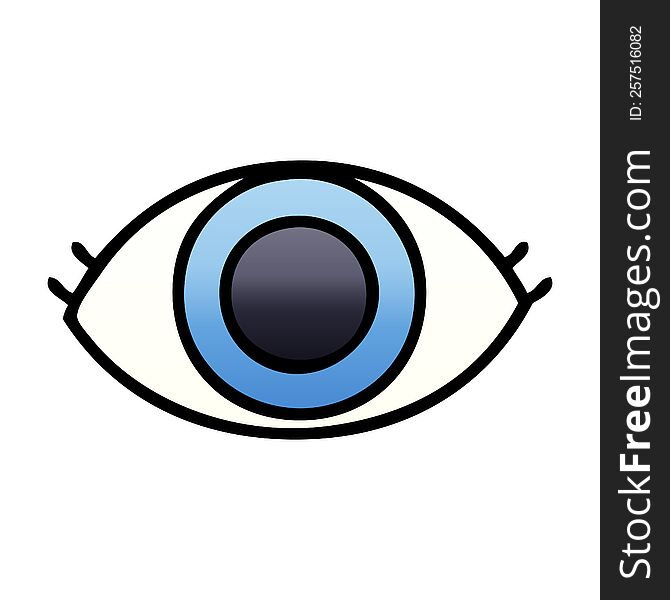 Gradient Shaded Cartoon Eye