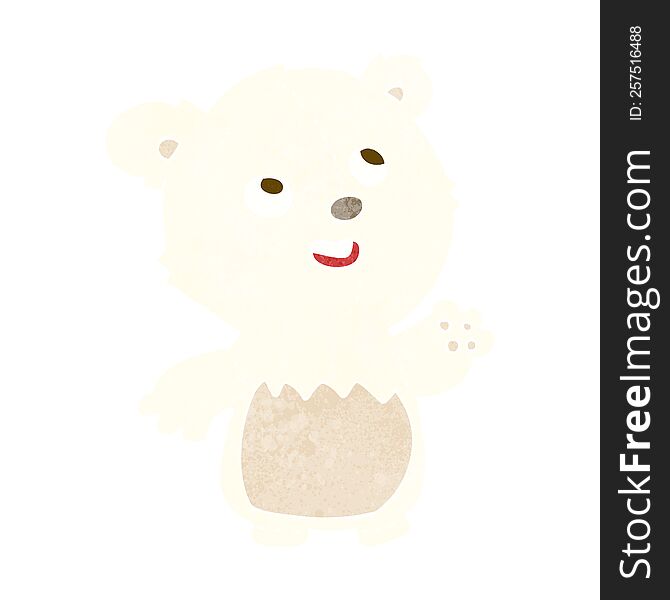 cartoon happy little teddy polar bear