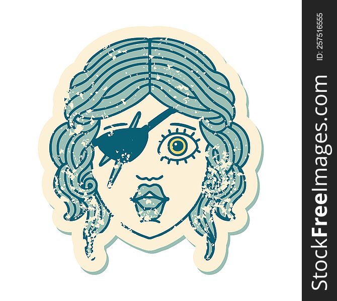 Human Rogue Character Grunge Sticker