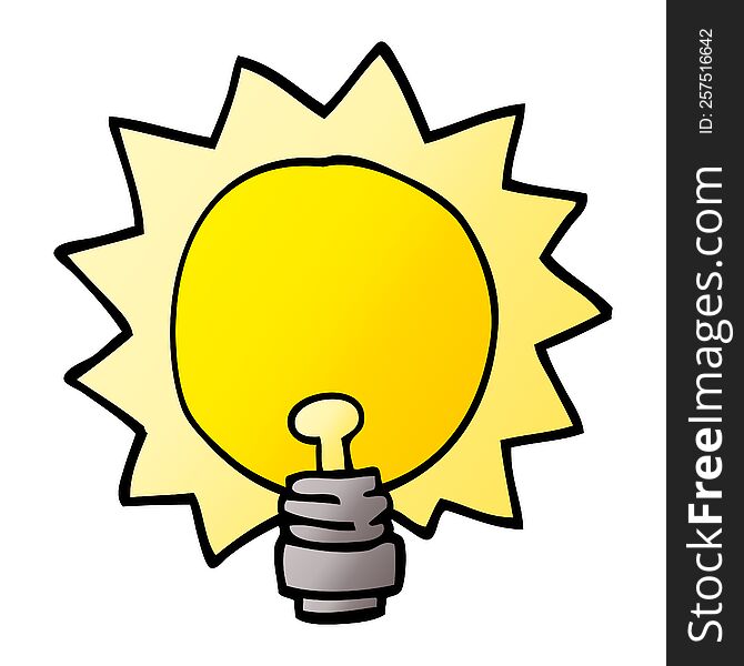 cartoon doodle light bulb