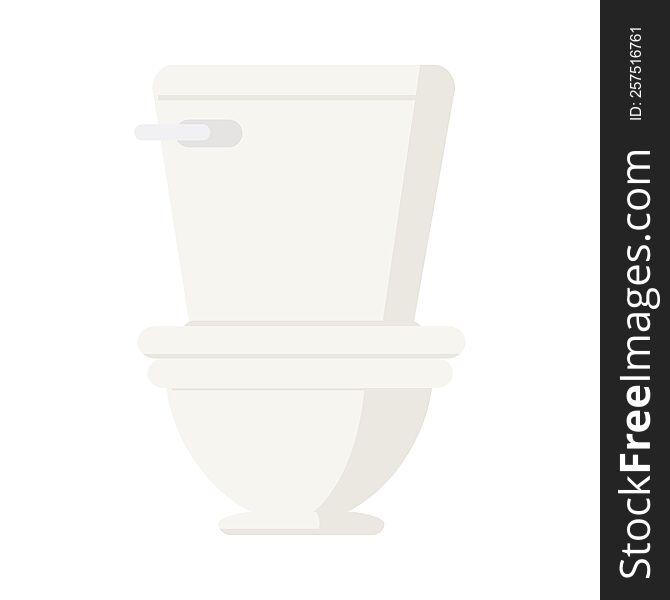 Flat colour illustration of a toilet