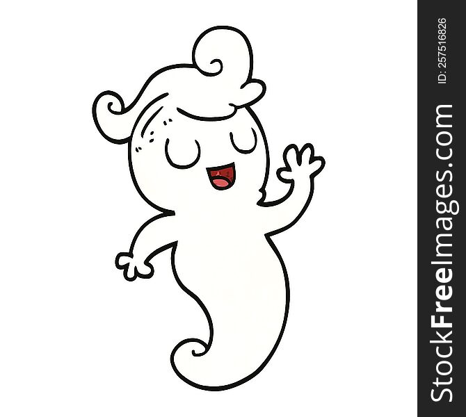 cartoon doodle ghost