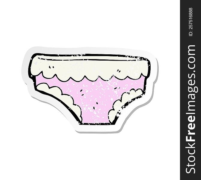 retro distressed sticker of a cartoon underpants