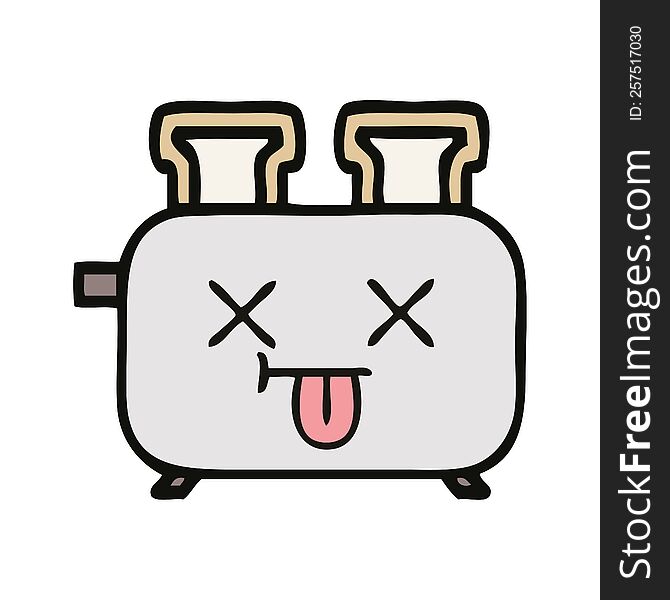 Cute Cartoon Of A Toaster