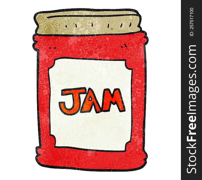 freehand textured cartoon jam jar