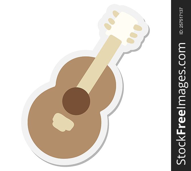 singing acoustic guitar sticker