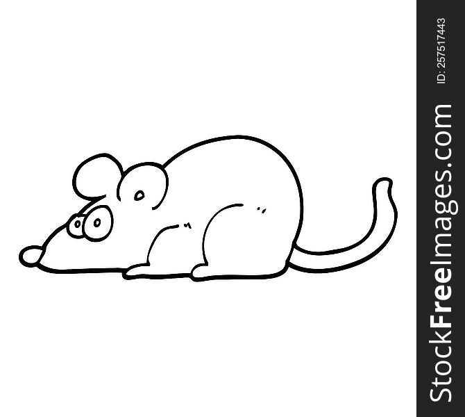 black and white cartoon rat