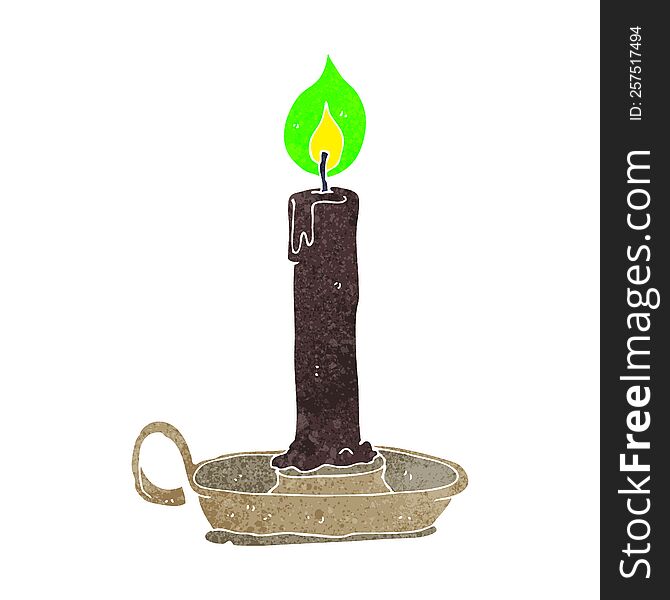 Cartoon Burning Candle