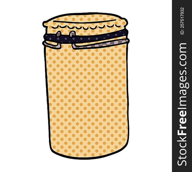 Cartoon Doodle Storage Jar