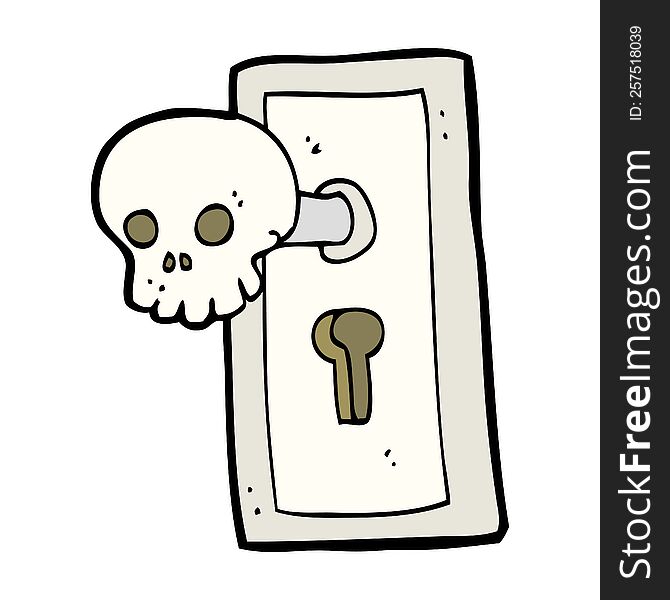 Cartoon Spooky Door Knob