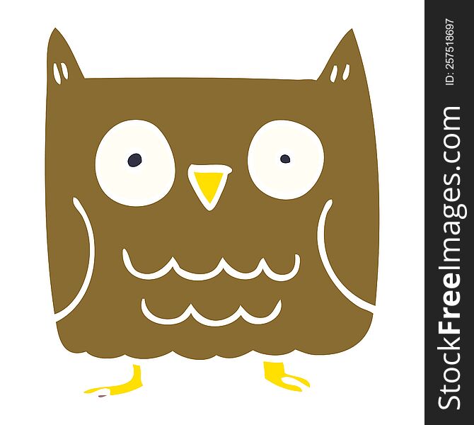 Funny Cartoon Doodle Owl